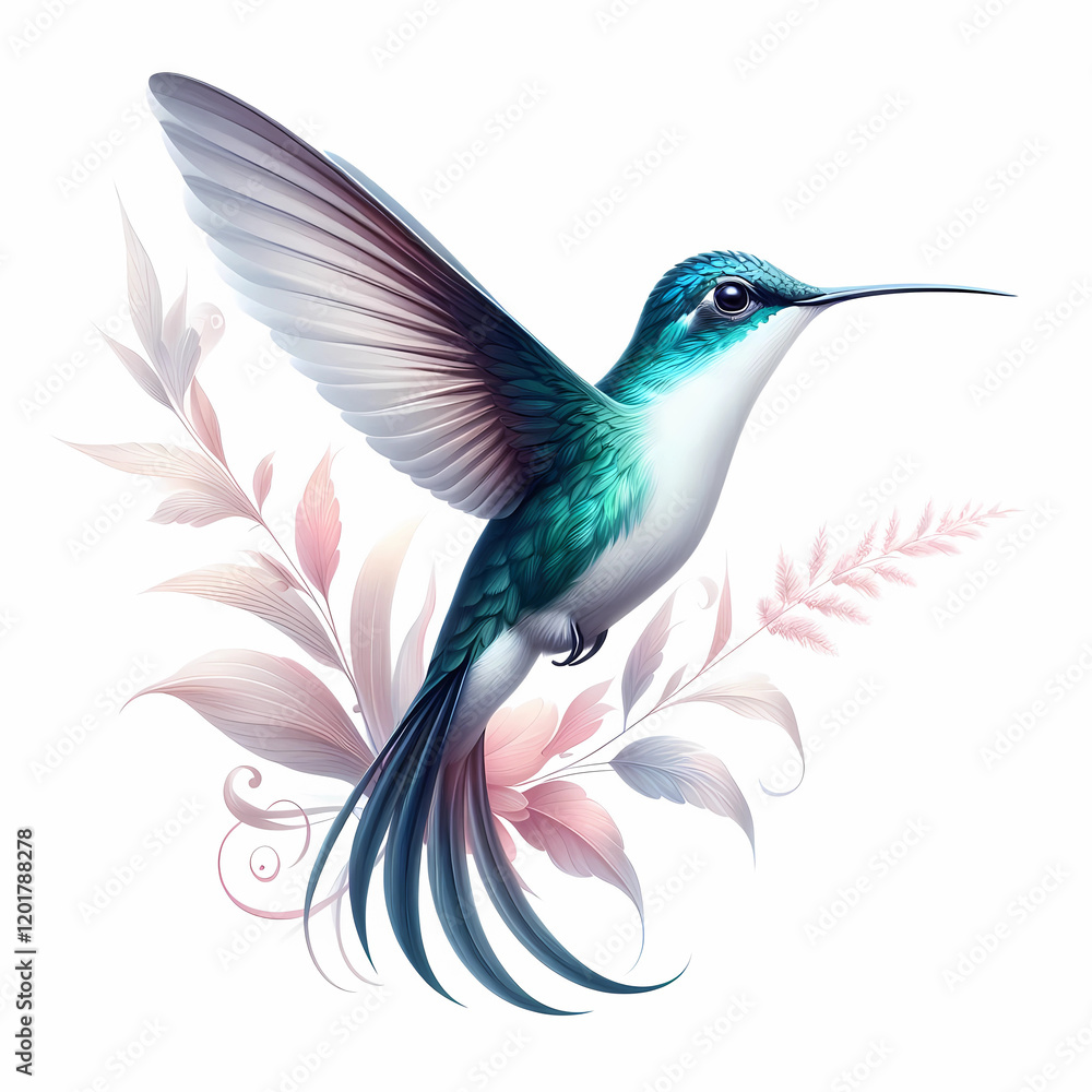 Obraz premium hummingbird image on white background