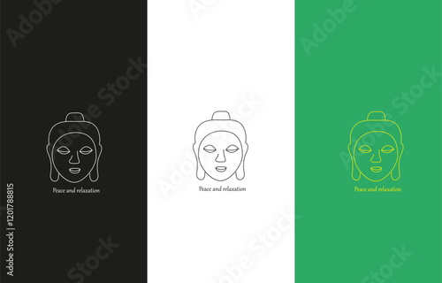 The emblem. A man's head in a meditative pose, framed by nature. A symbol of tranquility and balance. The logo for Vector Yoga.
