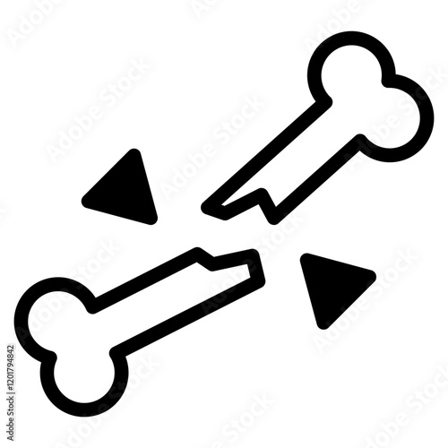 broken bones icon dualtone