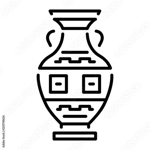 A line style icon of ancient pottery 