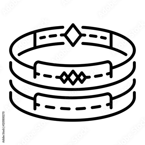 Beautiful bangles icon in line style 