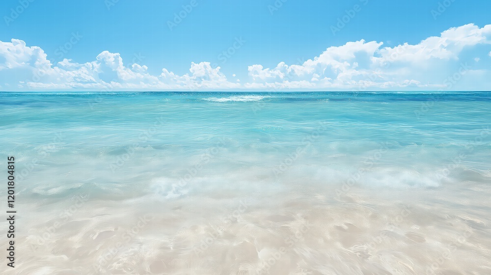 The ocean is blue and the sky is clear The ocean is blue and the sky is clear