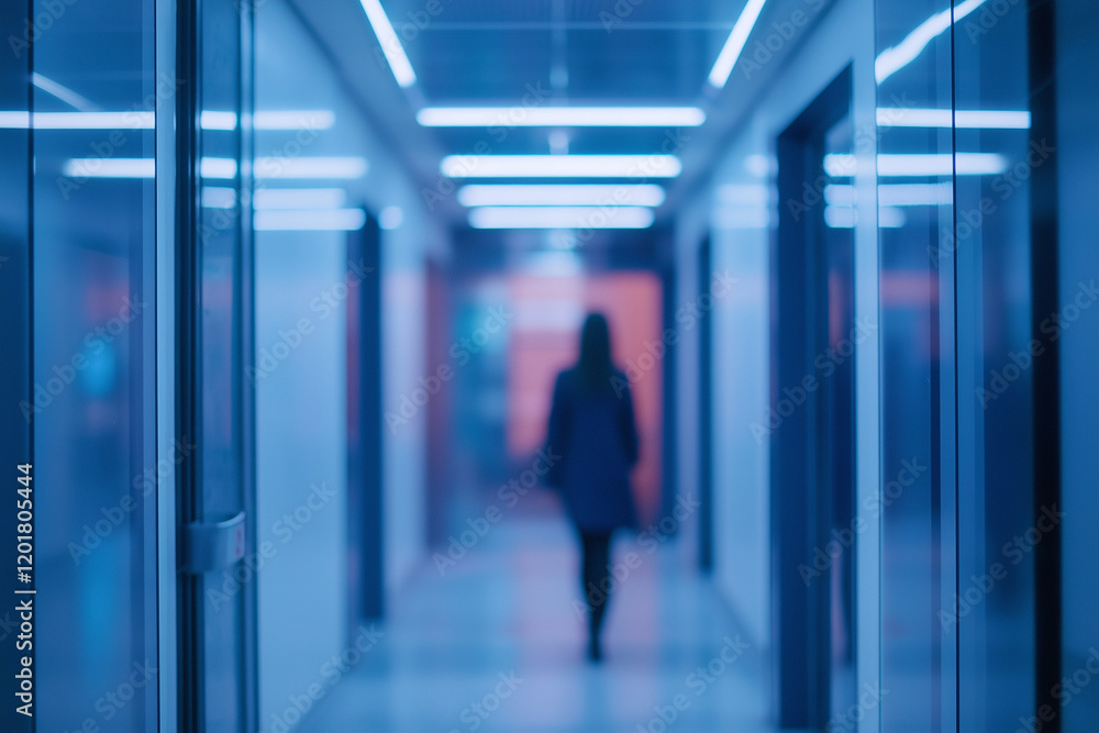 Blurred abstract background of a contemporary office interior with white walls, transparent glass doors, and subtle bokeh lighting, offering a clean, professional aesthetic perfect for copy space. Blurred abstract background of a contemporary office interior with white walls, transparent glass doors, and subtle bokeh lighting, offering a clean, professional aesthetic perfect for copy space.
