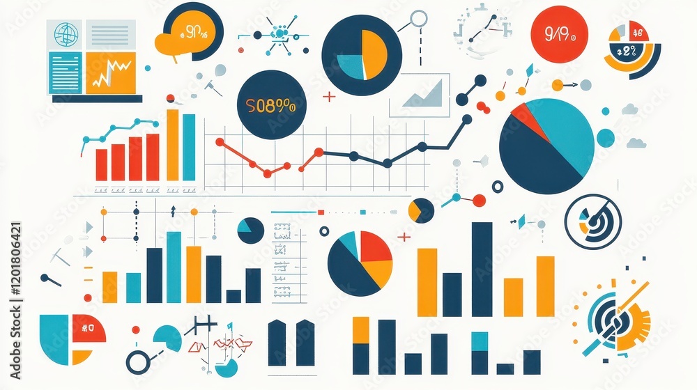 Business-themed background with a stock chart, corporate icons, and economic data, dynamic market trends. Business-themed background with a stock chart, corporate icons, and economic data, dynamic market trends.