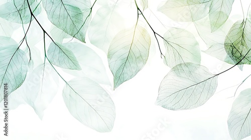 Serene Green Leaf Photography Print Botanical Wall Art