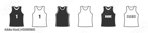 Basketball jersey. Basketball uniform. Jersey vector illustration