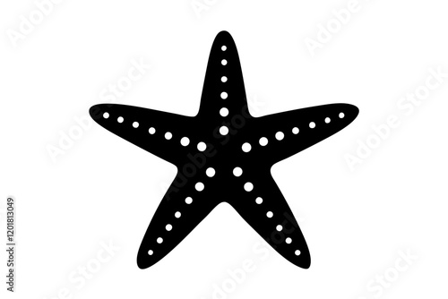 Starfish Silhouette Icon - Vector Illustration (SVG)