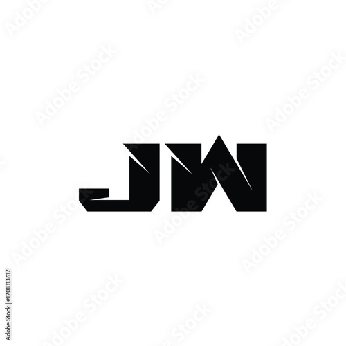Free Download JW monogram logo design letter text name symbol monochrome logotype alphabet character simple logo - GFXLoad