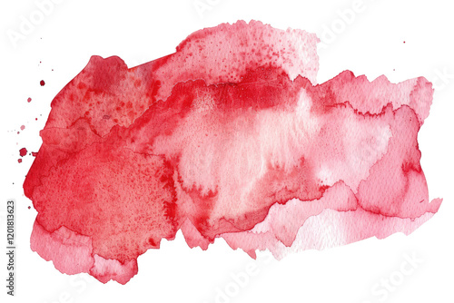 Wallpaper Mural red watercolor stain isolated on white or transparent background Torontodigital.ca