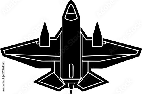 fighter jet silhouette vector illustration  