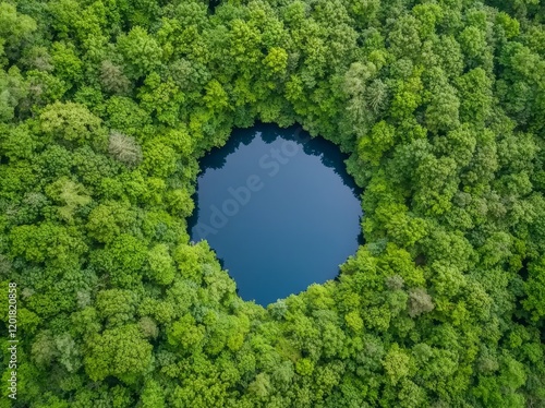 An aerial shot captures the serene setting of 
