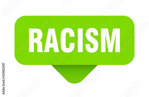 racism sticker. racism sign on transparent background