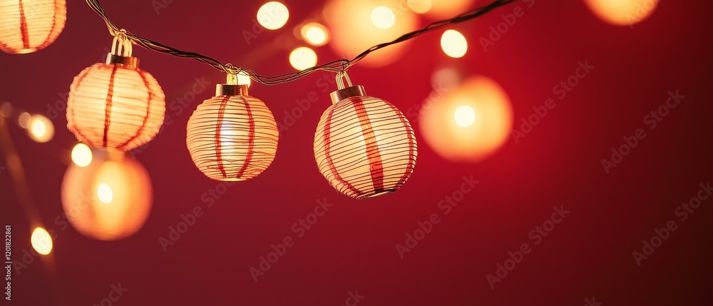 Festive Lights Illuminating Nighttime Atmosphere