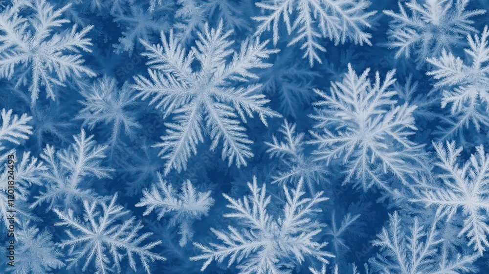 A blue background with snowflakes on it A blue background with snowflakes on it