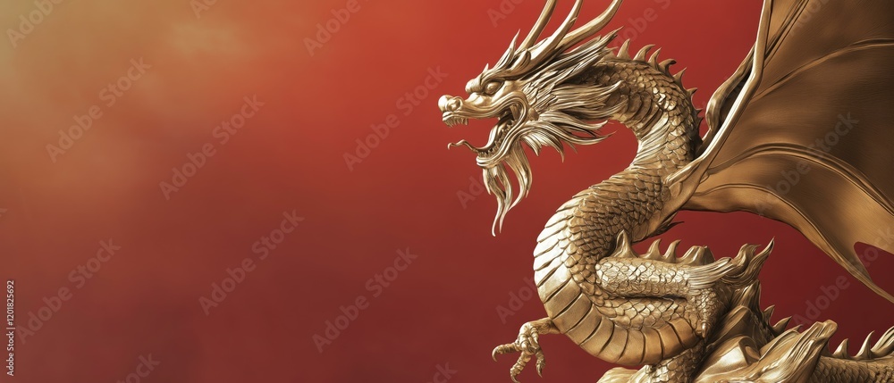 Fototapeta premium Dragon's Might - Ancient Wisdom Revealed