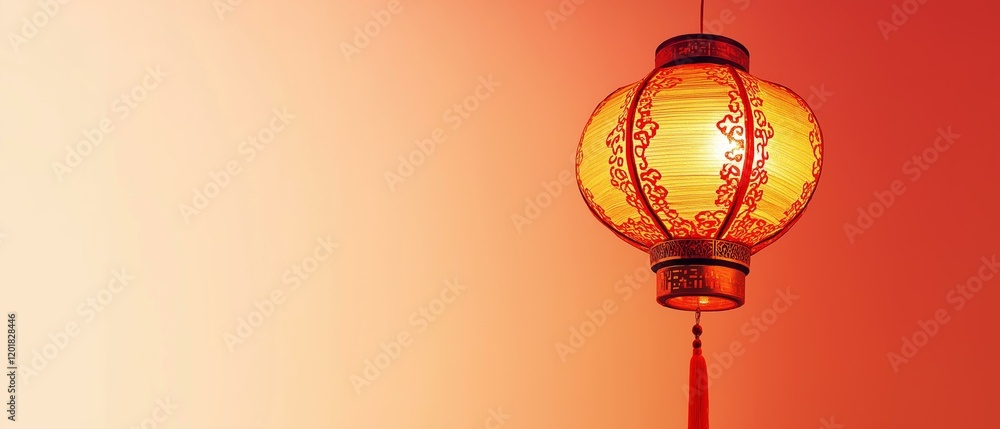 Chinese Lantern, Cultural Symbol, Illumination, Night Scene, Silhouette, Red Color, Hanging Light, Decorative, East Asian Style Chinese Lantern, Cultural Symbol, Illumination, Night Scene, Silhouette, Red Color, Hanging Light, Decorative, East Asian Style