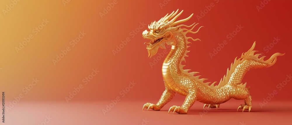Fototapeta premium Dragon Statue, Symbol of Culture and Mythology