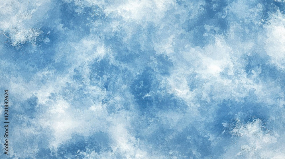 Obraz premium Dreamy Abstract Watercolor Background in Blue and White Hues