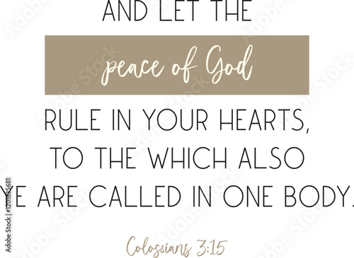 Peace of God Peace Bible Verse Christian biblical quote vector illustration