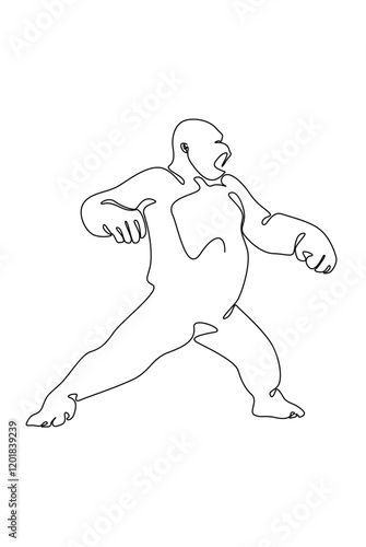 Primates simple line art drawing for interior decoration of the wall