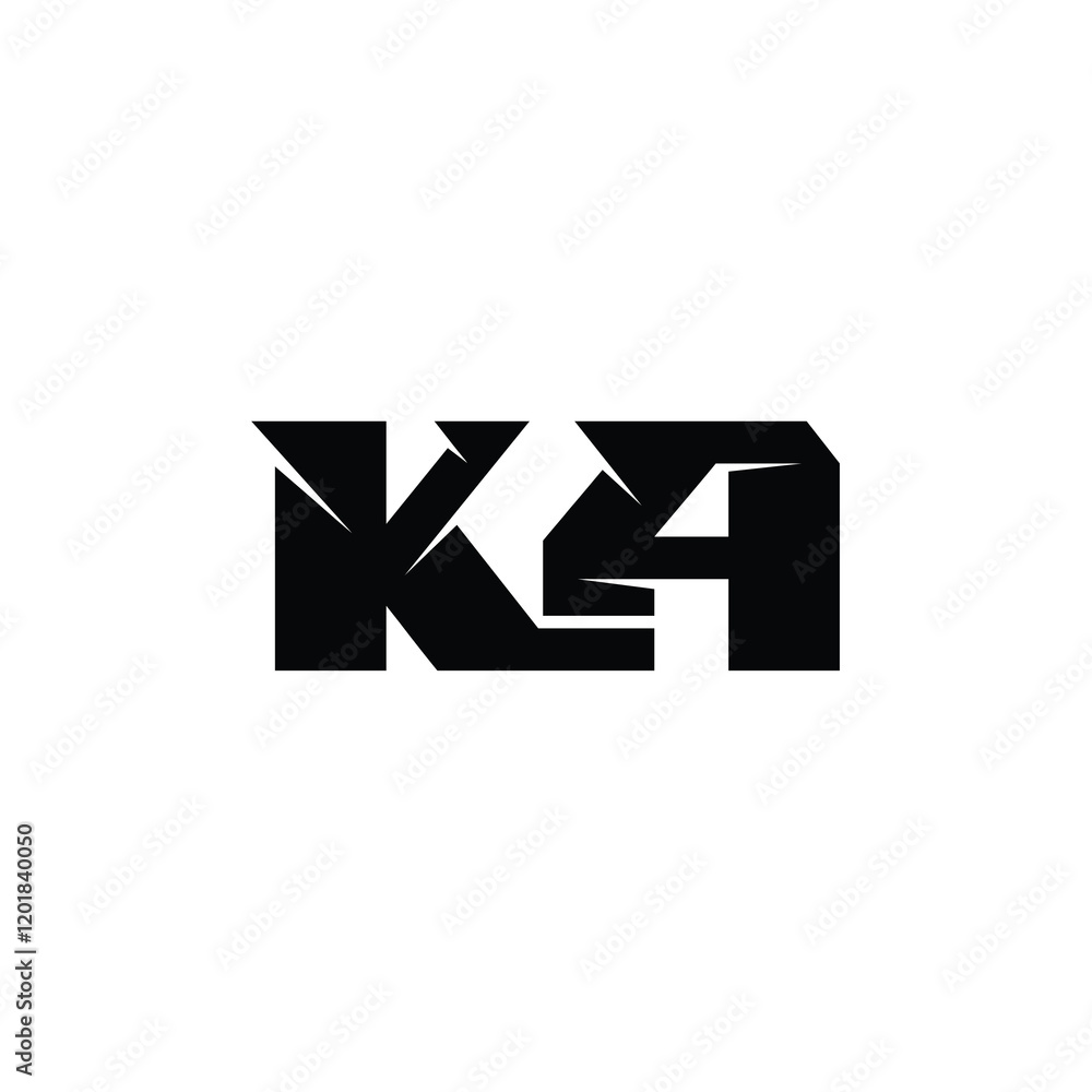 Ka monogram logo design letter text name symbol monochrome logotype alphabet character simple logo Ka monogram logo design letter text name symbol monochrome logotype alphabet character simple logo