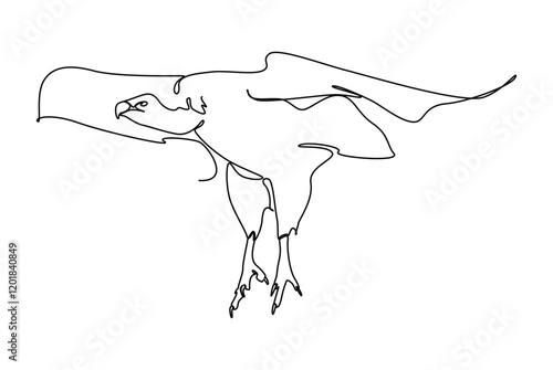 vulture line are drawing for wall decoration