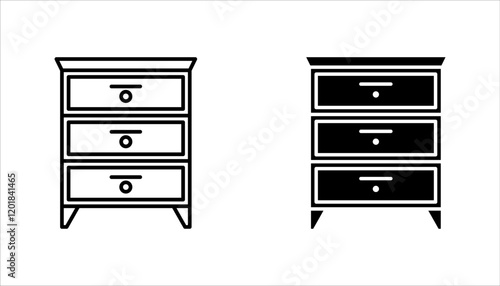 Cupboard icon set. Vector illustration for websites, web design, mobile app, info graphic on white background.