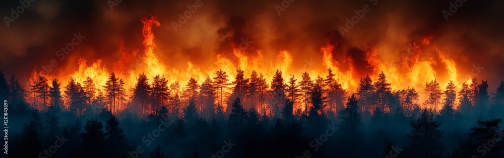 A dramatic image of a rainforest on fire, symbolizing environmental destruction. Ideal for climate awareness projects. A dramatic image of a rainforest on fire, symbolizing environmental destruction. Ideal for climate awareness projects.