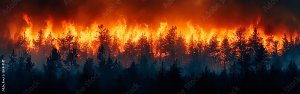 A dramatic image of a rainforest on fire, symbolizing environmental destruction. Ideal for climate awareness projects. A dramatic image of a rainforest on fire, symbolizing environmental destruction. Ideal for climate awareness projects.