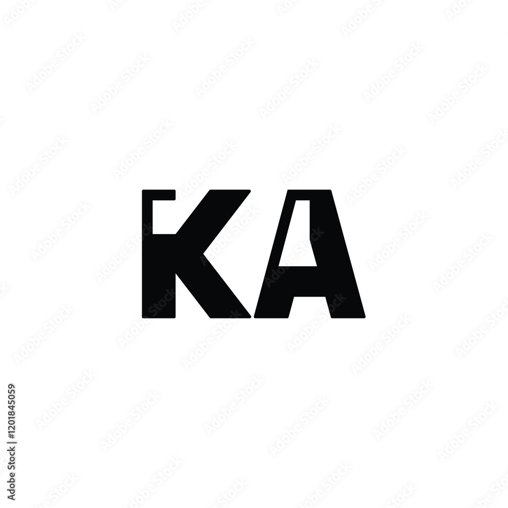 Ka monogram logo design letter text name symbol monochrome logotype alphabet character simple logo Ka monogram logo design letter text name symbol monochrome logotype alphabet character simple logo