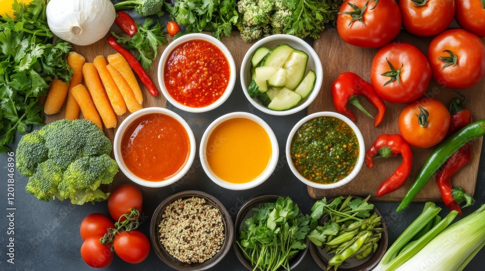 An overhead shot of a festive Thai dinner spread, showcasing a variety of dishes including , fresh vegetables, and spicy dipping sauces, emphasizing the diversity of Thai flavors. An overhead shot of a festive Thai dinner spread, showcasing a variety of dishes including , fresh vegetables, and spicy dipping sauces, emphasizing the diversity of Thai flavors.
