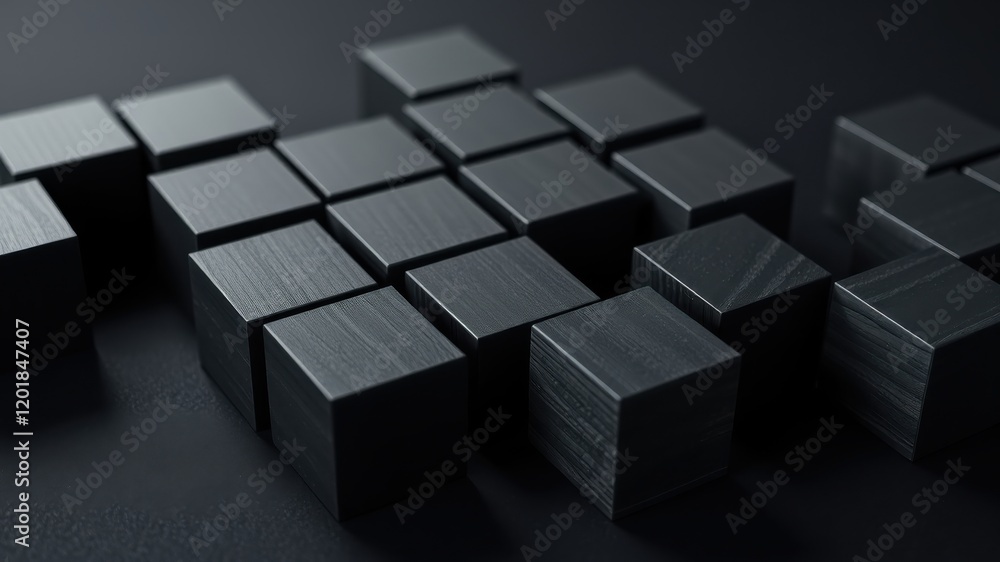 A minimalist arrangement of dark gray blocks with a subtle wooden texture, creating a sense of contemporary sophistication. A minimalist arrangement of dark gray blocks with a subtle wooden texture, creating a sense of contemporary sophistication.