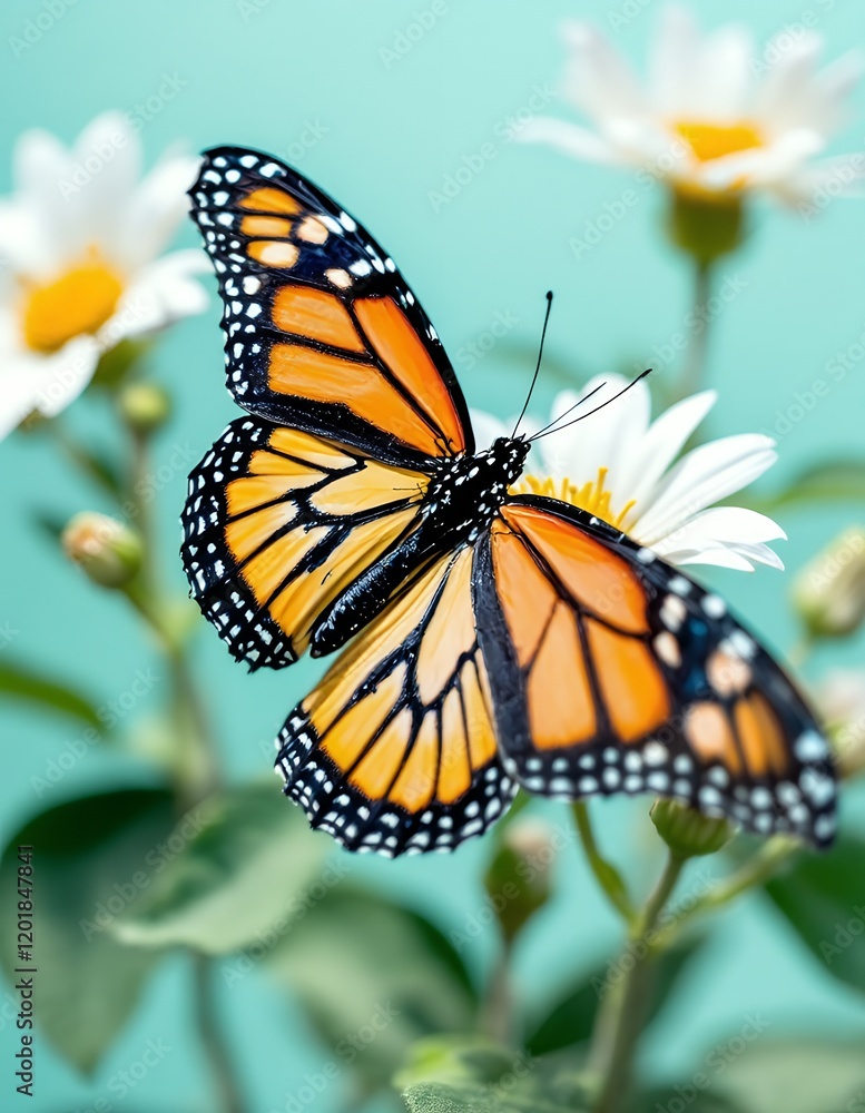 Obraz premium Monarch Butterfly on a Spring Day