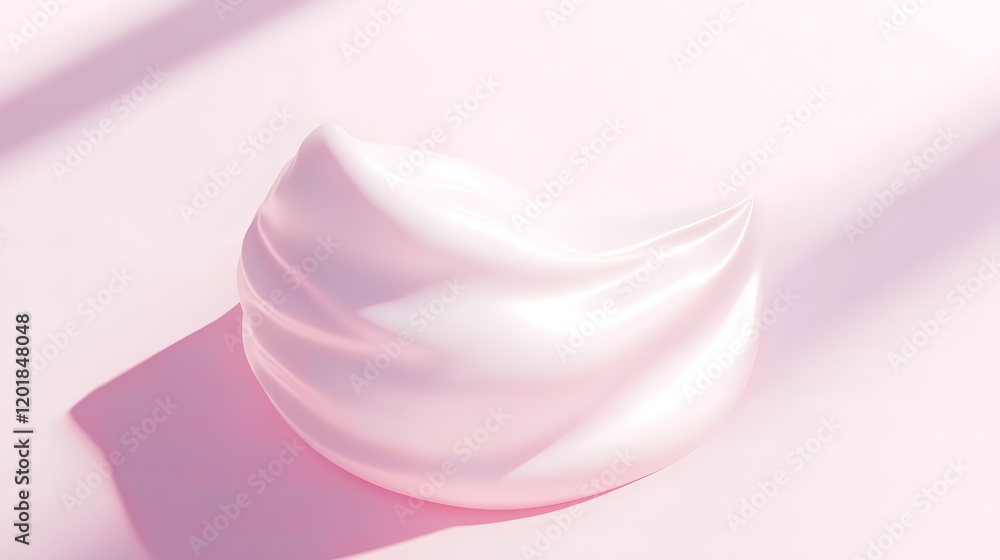 a close up of a dollop of creamy moisturizer on a soft pink background. The texture is smooth and inviting, emphasizing its delicate, hydrating qualities a close up of a dollop of creamy moisturizer on a soft pink background. The texture is smooth and inviting, emphasizing its delicate, hydrating qualities