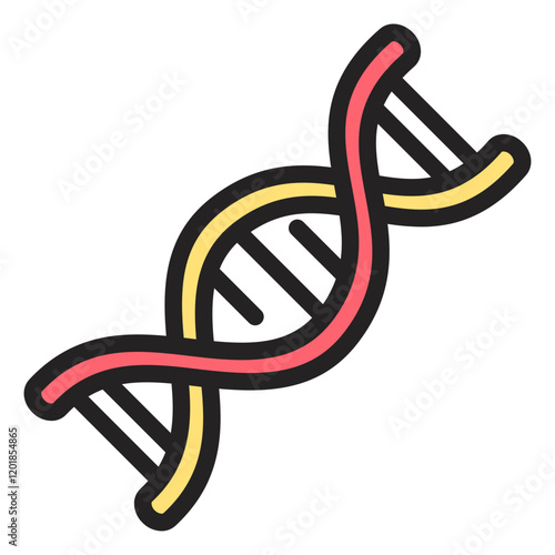 Dna Flat Outline Icon