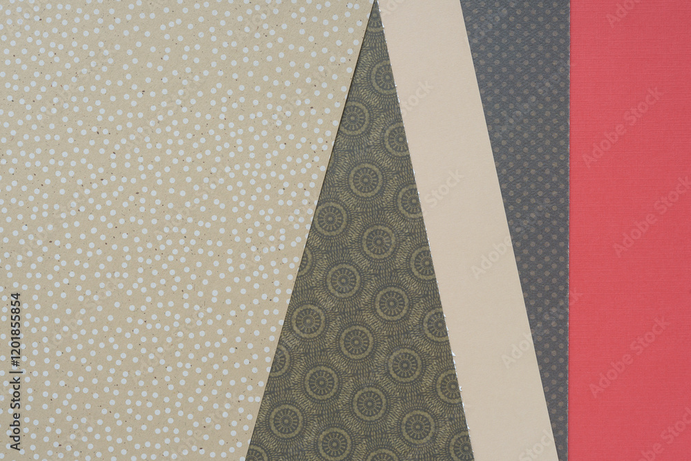 Fototapeta premium abstract scrapbooking paper with triangle and decorative patterns
