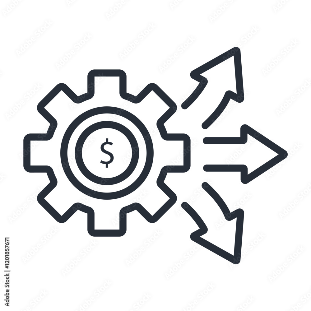 financial management icon. vector.Editable stroke.linear style sign for use web design,logo.Symbol illustration. financial management icon. vector.Editable stroke.linear style sign for use web design,logo.Symbol illustration.