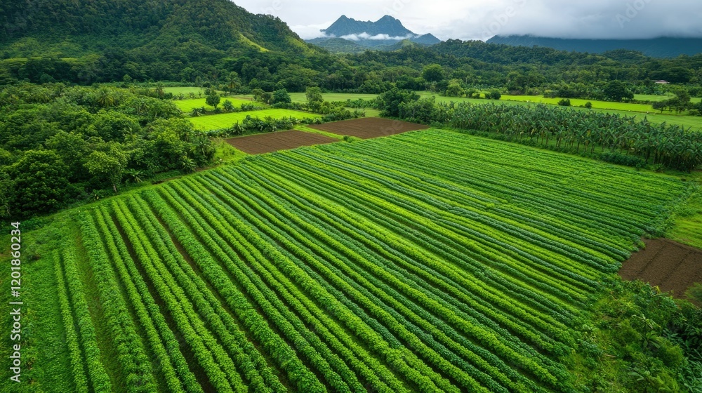 Eco Friendly Farming Techniques Cultivating Lush Orchards and Rich Fruit Crops in Scenic Countryside Landscape Eco Friendly Farming Techniques Cultivating Lush Orchards and Rich Fruit Crops in Scenic Countryside Landscape