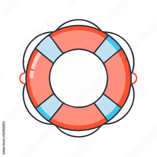 lifebuoy icon, lifebuoy vector illustration-simple illustration of lifebuoy, perfect for lifebuoy logos and icons
