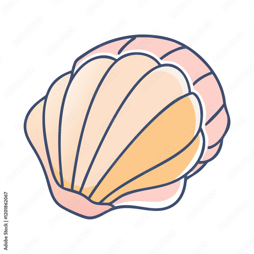 seashell icon, seashell vector illustration-simple illustration of seashell, perfect for seashell logos and icons seashell icon, seashell vector illustration-simple illustration of seashell, perfect for seashell logos and icons