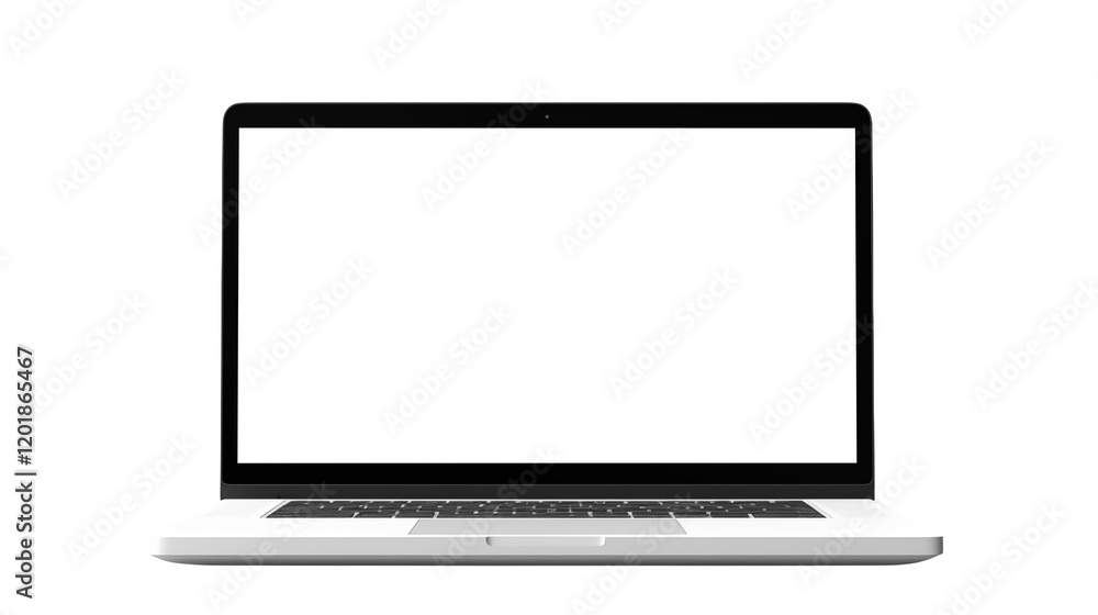 Sleek Modern Laptop Computer Mockup on a transparent background Sleek Modern Laptop Computer Mockup on a transparent background