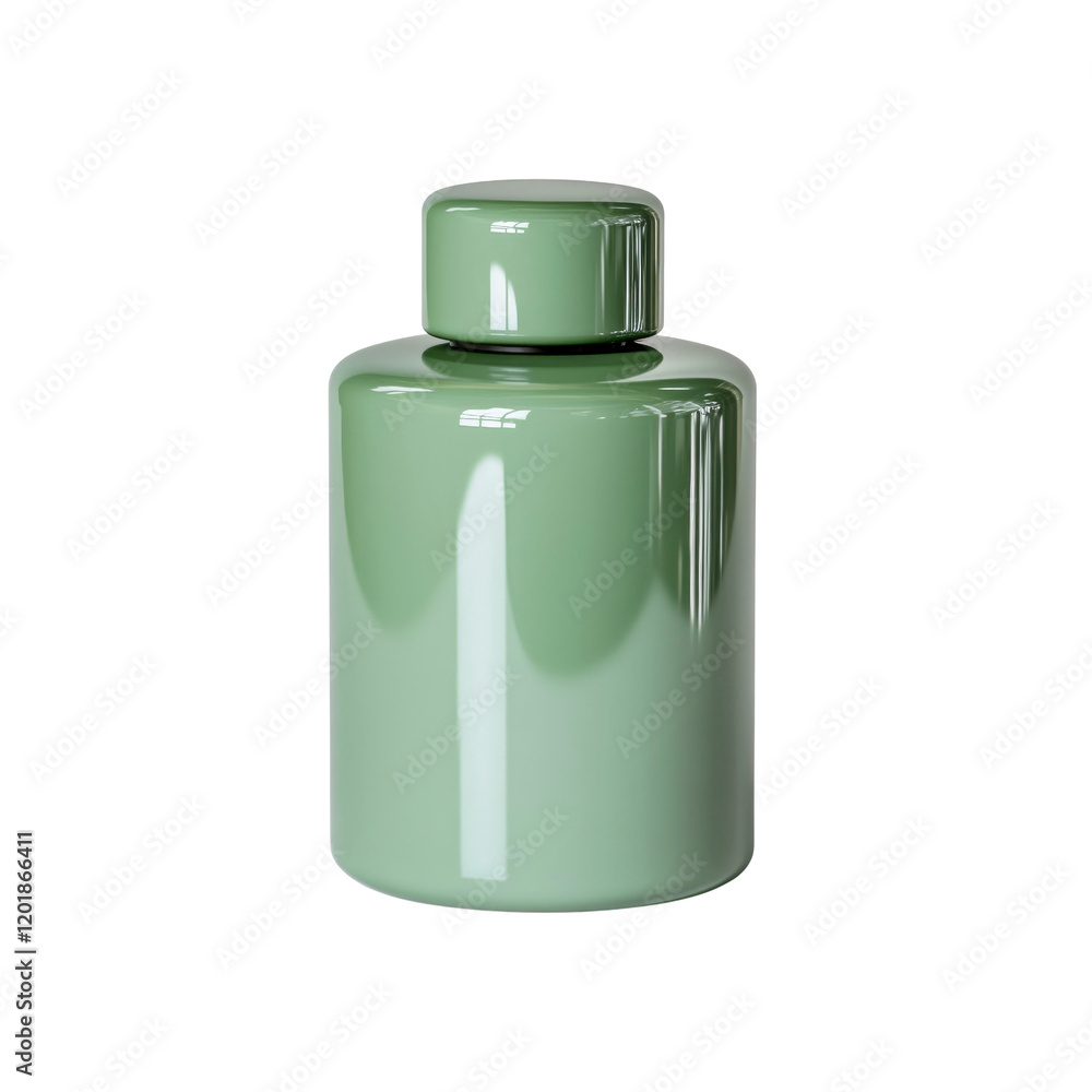 Elegant Sage Green Ceramic Jar with Lid, Modern Home Decor Elegant Sage Green Ceramic Jar with Lid, Modern Home Decor