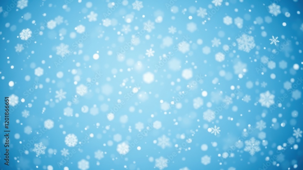 A soft blue background with gently falling snowflakes, perfect for winter holiday designs. A soft blue background with gently falling snowflakes, perfect for winter holiday designs.