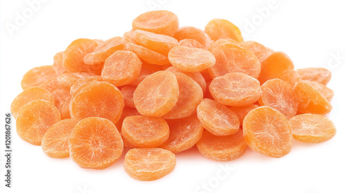 Delicious fresh carrots sliced, isolated on a clean white background photo