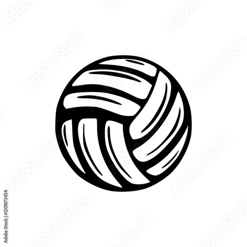 a drawing of a volley ball icon