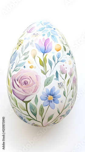 Easter egg festival water color art showcase in springtime celebration vibrant floral patterns captivating artistry photo