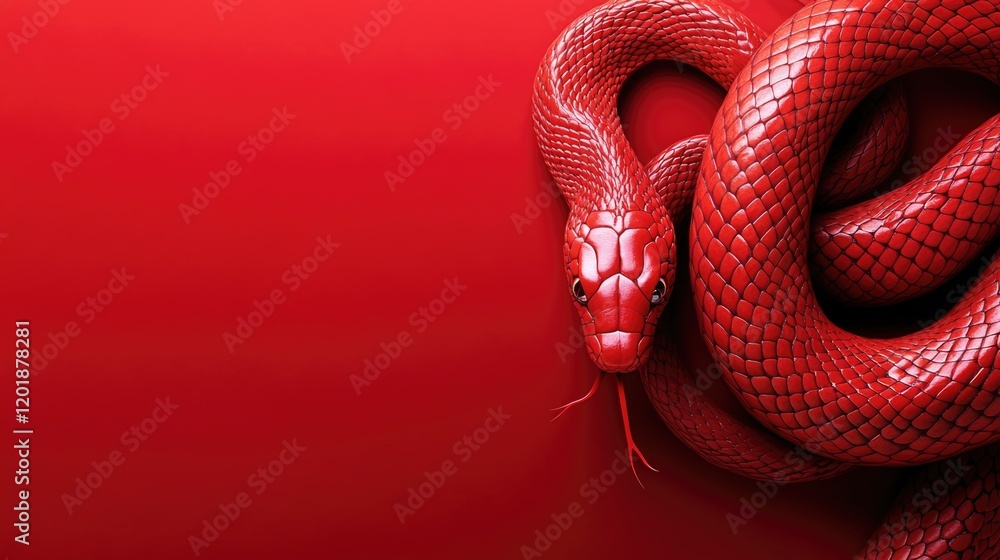 Obraz premium Background red and gold Chinese New Year year of the snake, New Year background with copy space for text