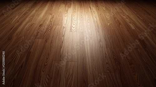 Dramatic Spotlight on Richly Textured Dark Brown Wood photo