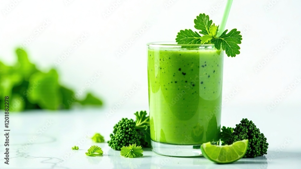 Green Kale Smoothie - Healthy Refreshment Image Green Kale Smoothie - Healthy Refreshment Image