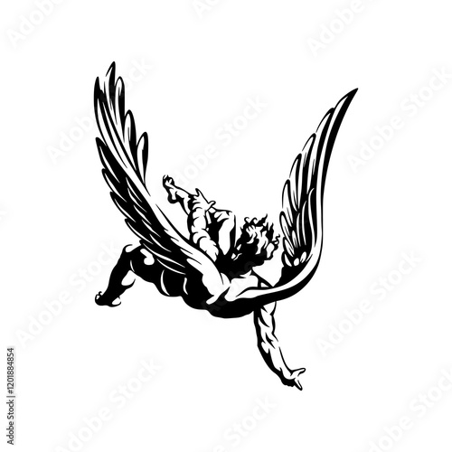 a drawing of icarus illustration